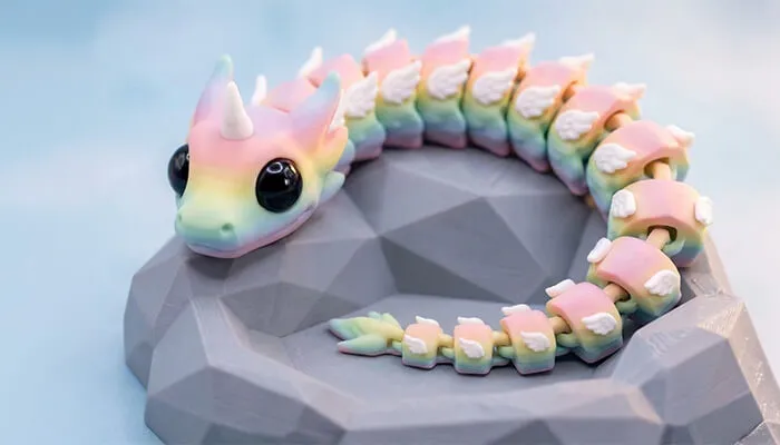 Rainbow multi-color gradient, offering visually appealing prints