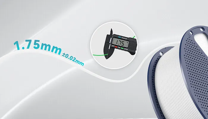 1.75 ± 0.02 mm diameter tolerance, high printer compatibility