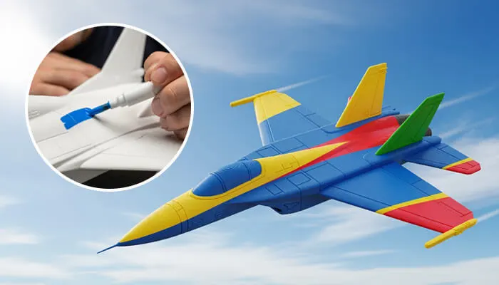 Matte texture, easy to paint, specialized for 3D-printed aircraft models