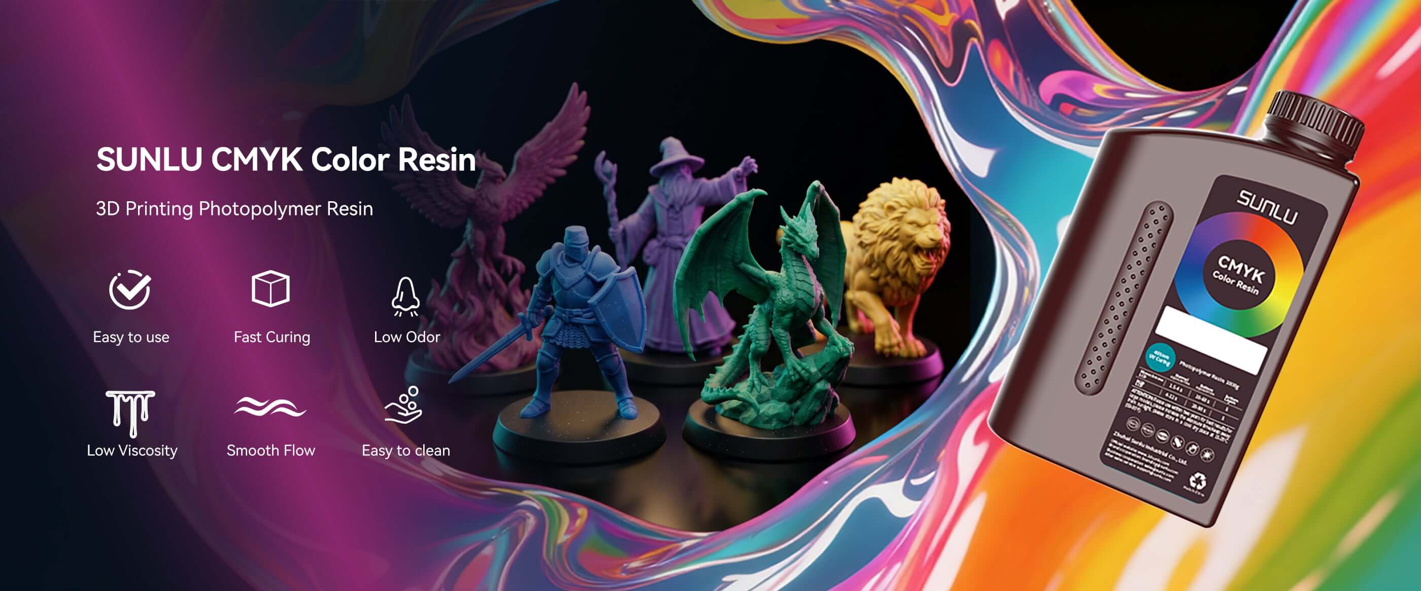 CMYK+W Color Resin(Set) Overview