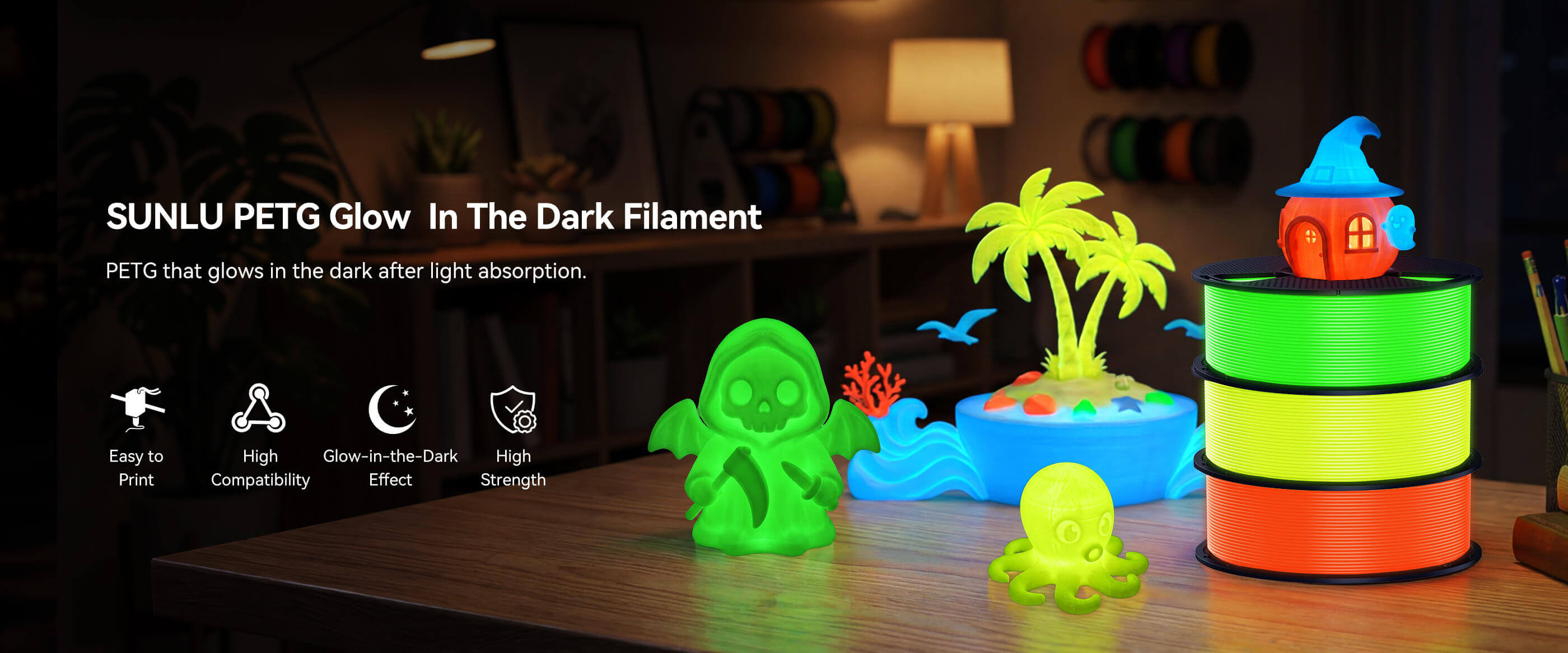 PETG Glow in the dark Overview