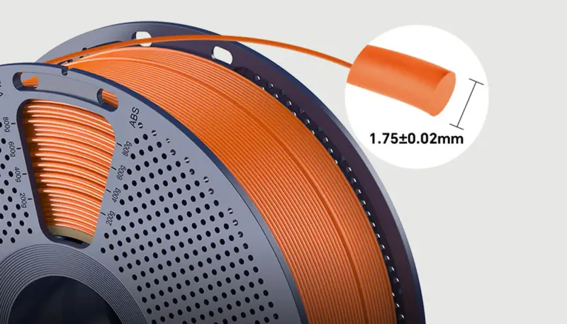 1.75 ± 0.02 mm diameter tolerance, high printer compatibility