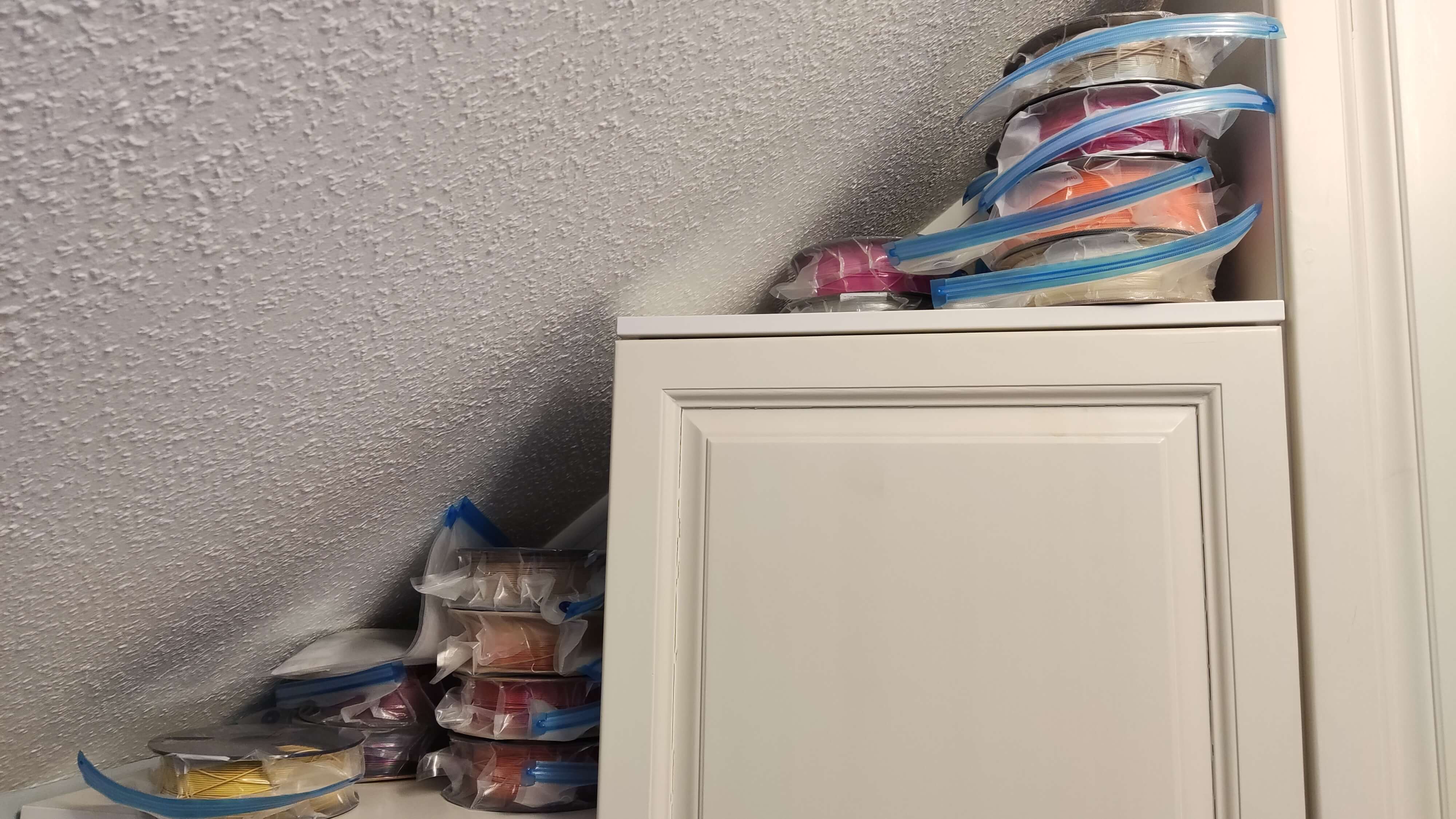 A humble workspace: 1 printer, but 60+ kg filament - image 5