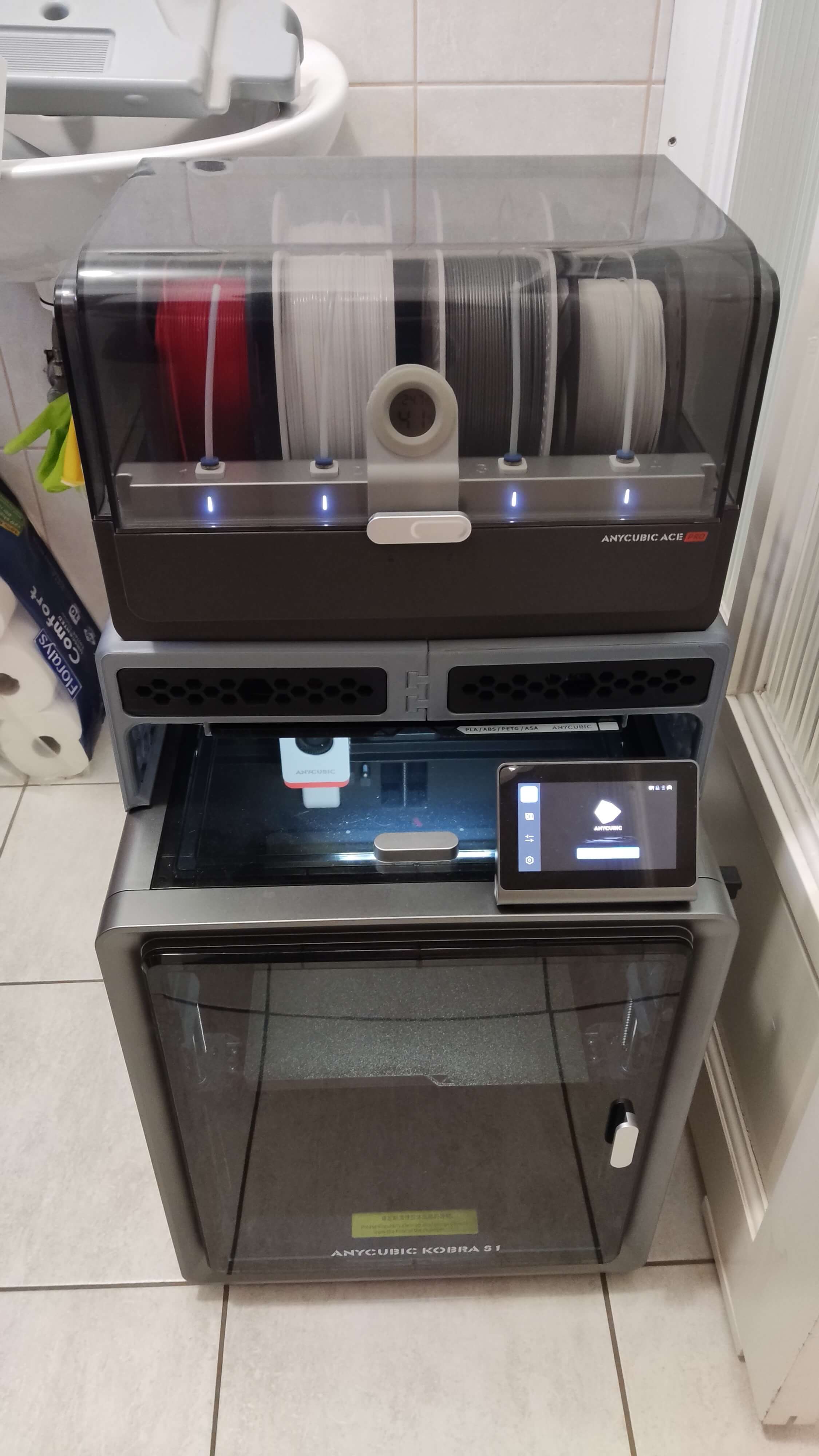A humble workspace: 1 printer, but 60+ kg filament - image 1