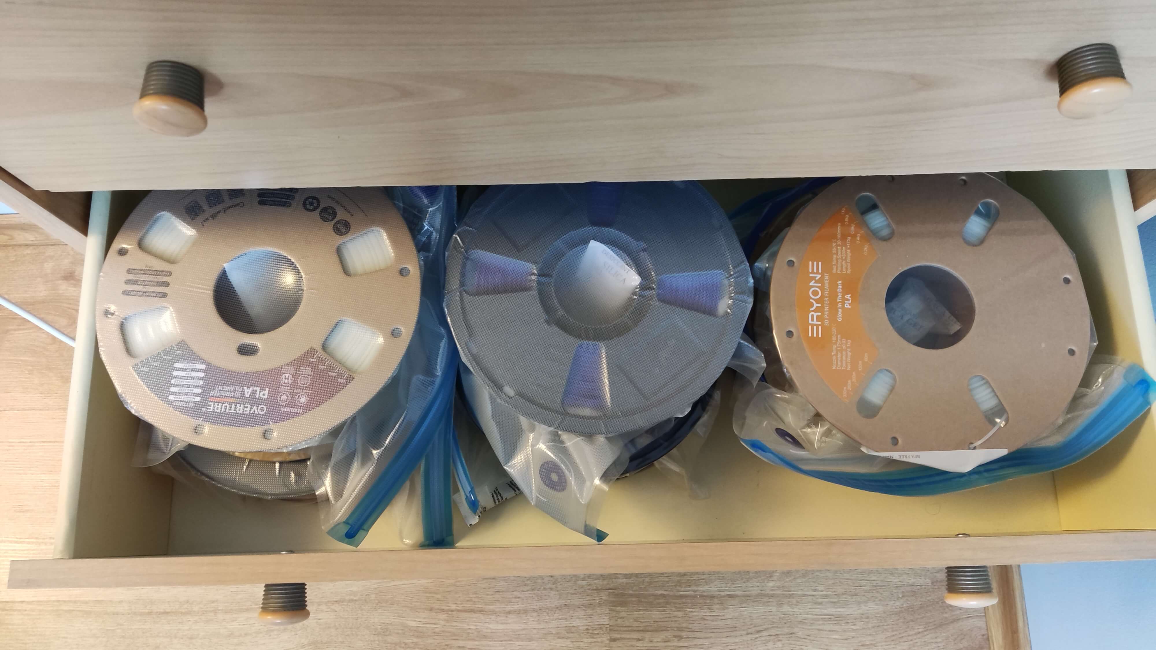 A humble workspace: 1 printer, but 60+ kg filament - image 4