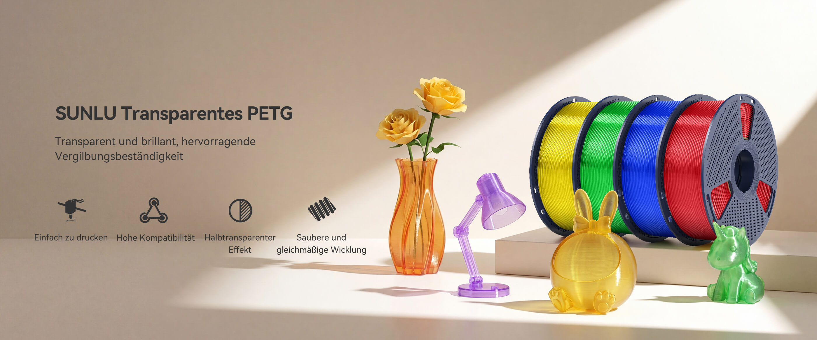 Transparentes PETG Übersicht