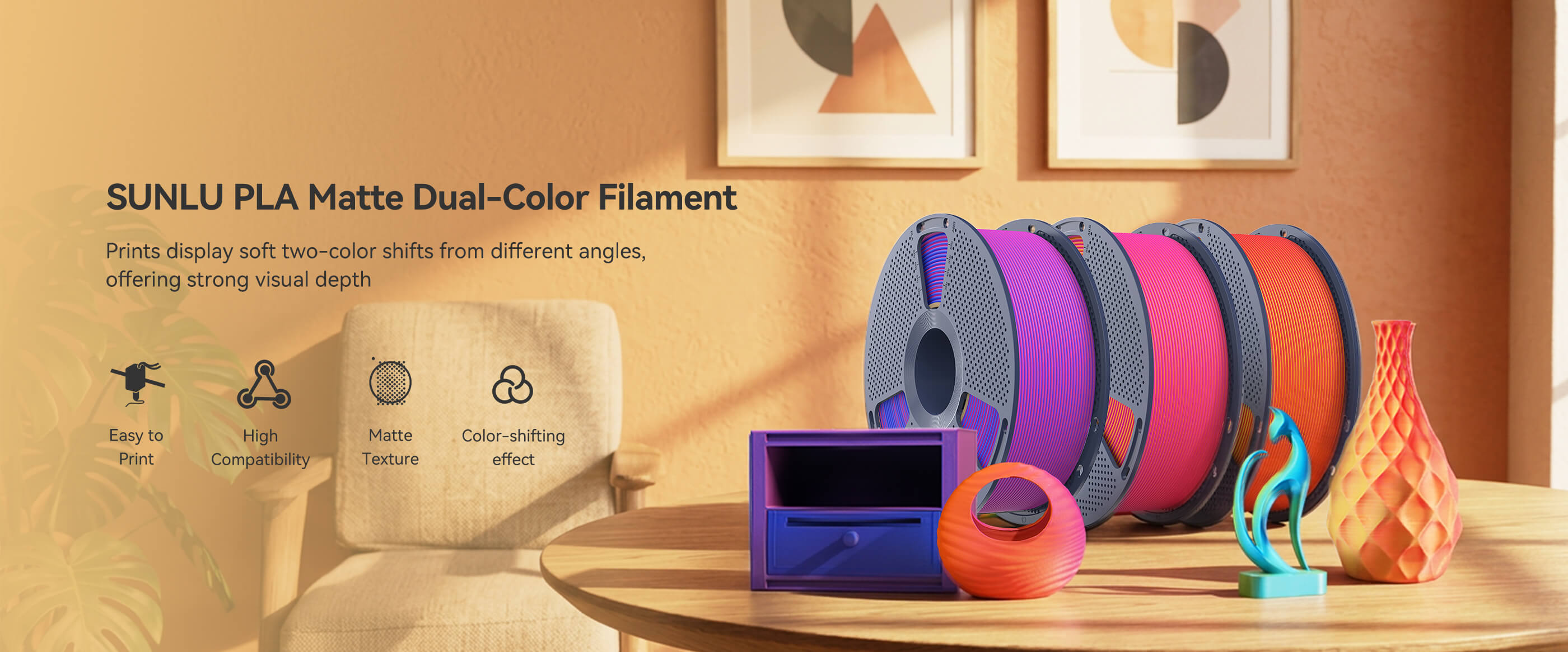 PLA Matte Dual-Color Overview