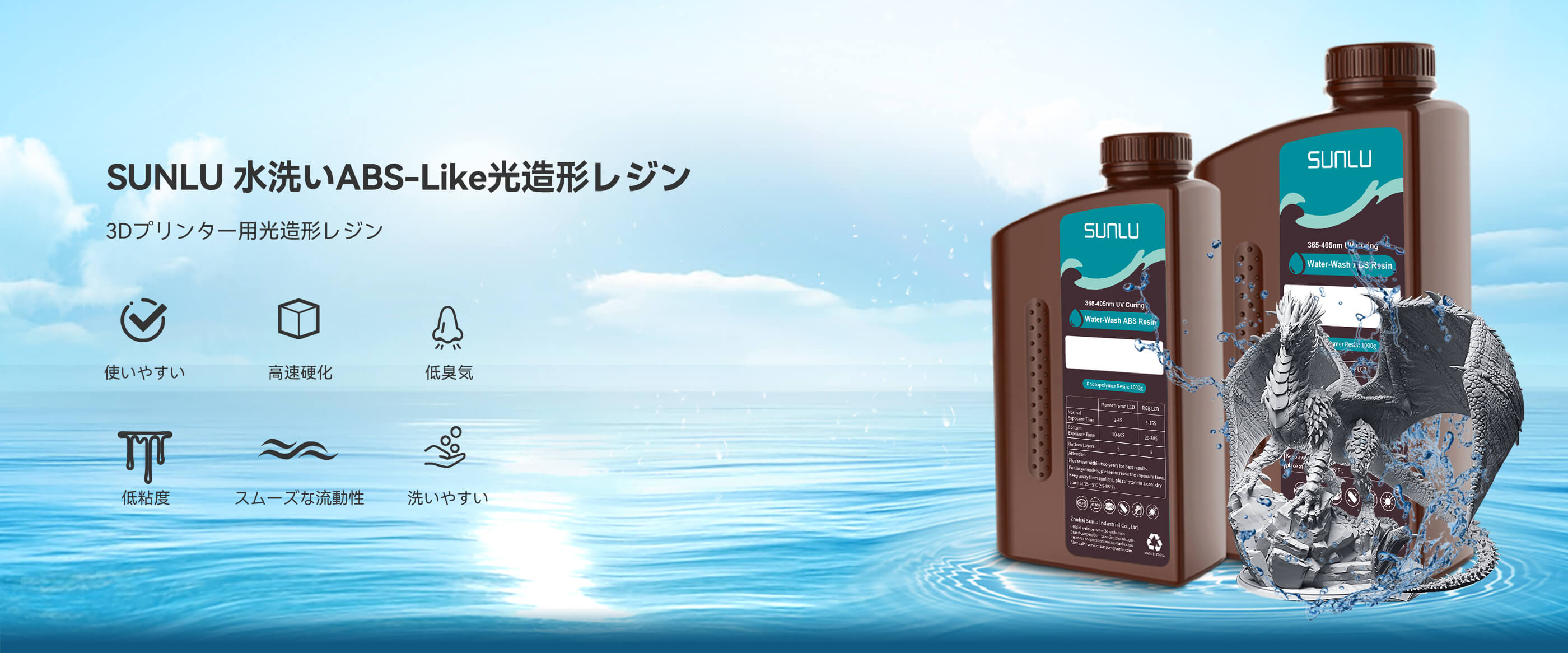 水洗いABS-Like 光造形レジン 製品概要