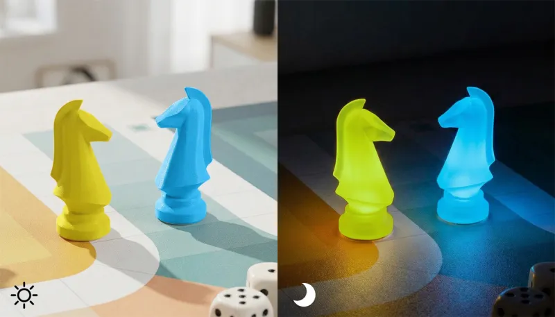 PETG luminiscente que brilha à noite após absorver luz