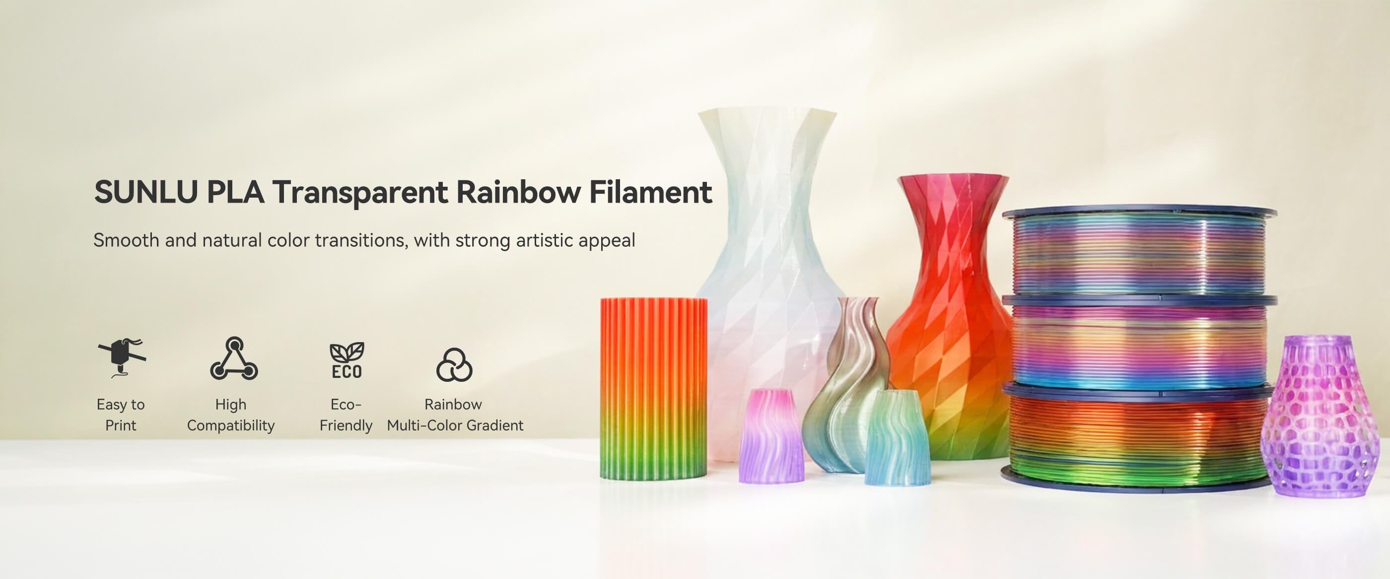 PLA Transparent Rainbow Overview