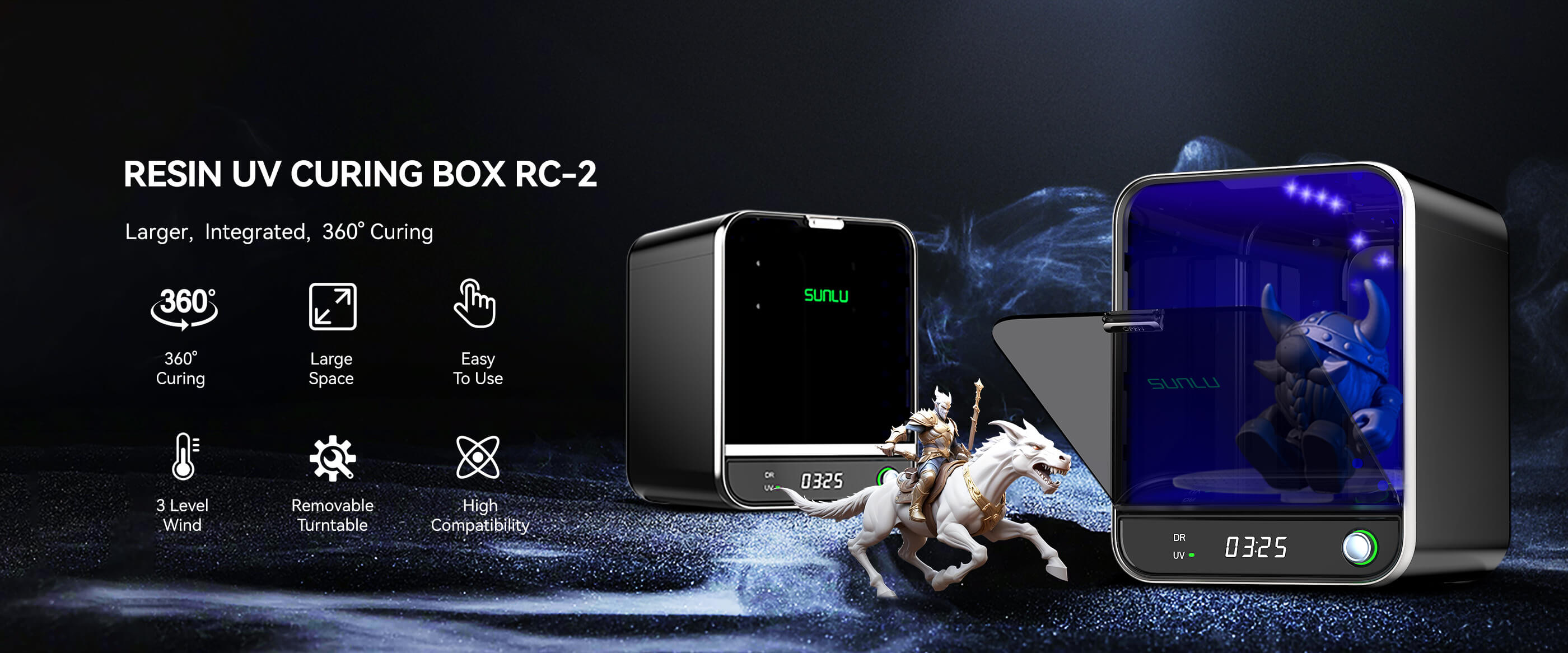 Box di polimerizzazione UV per resina RC-2 Panoramica