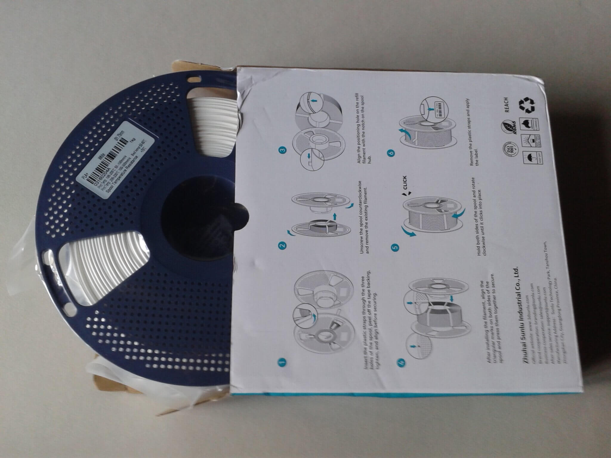 Filament spool (from the 30/30 daily check-in) safely received - image 2