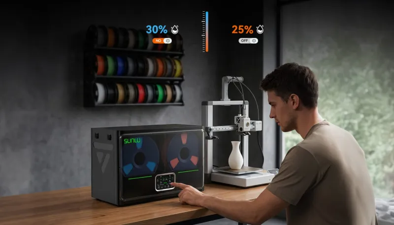 【Smart Humidity Control】Active Moisture Management, Keeps Filaments Dry