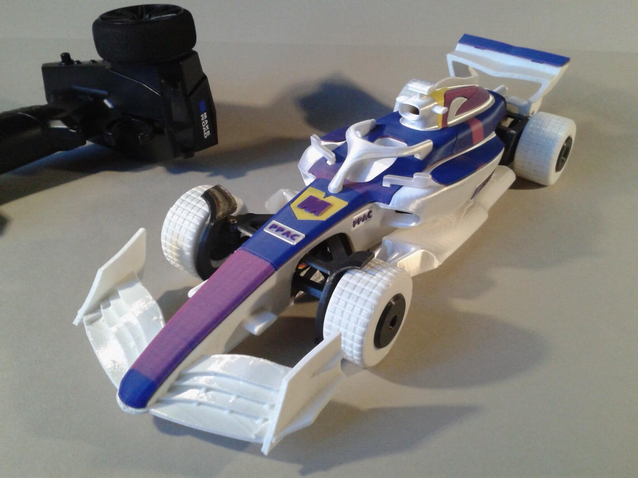 My assembly of the "MAKEROAD F1" model I printed, using the "MAKEROAD RC Car Electronics Kit" I received - image 2